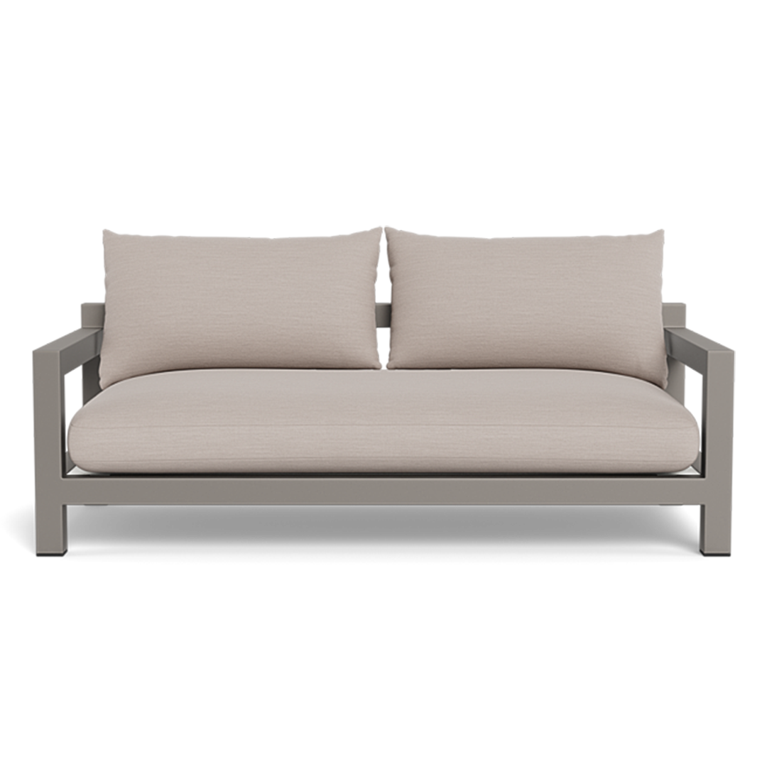 Pacific Aluminum 2 Seat Sofa (Aluminum Taupe / Panama Grafito / Batyline White)