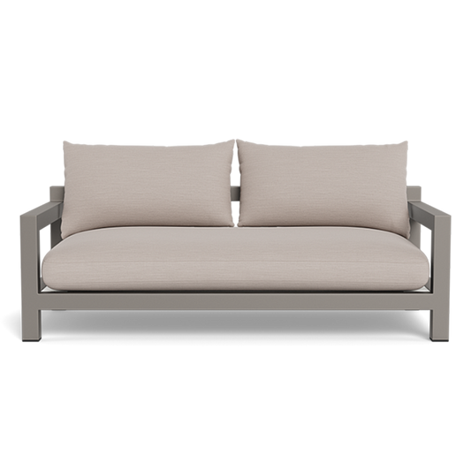 Pacific Aluminum 2 Seat Sofa (Aluminum Taupe / Panama Grafito / Batyline White)