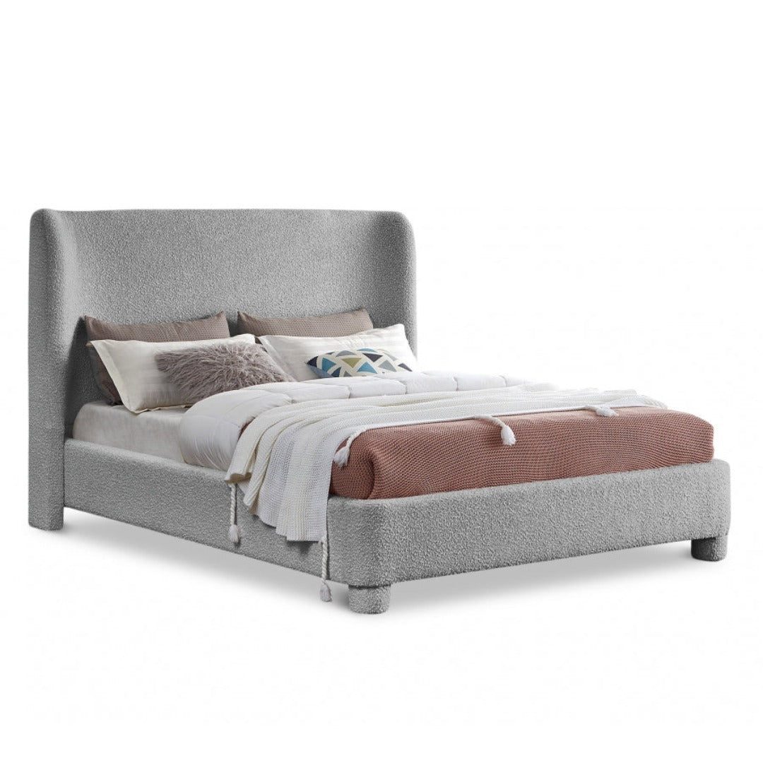 Penny Boucle Fabric Queen Bed