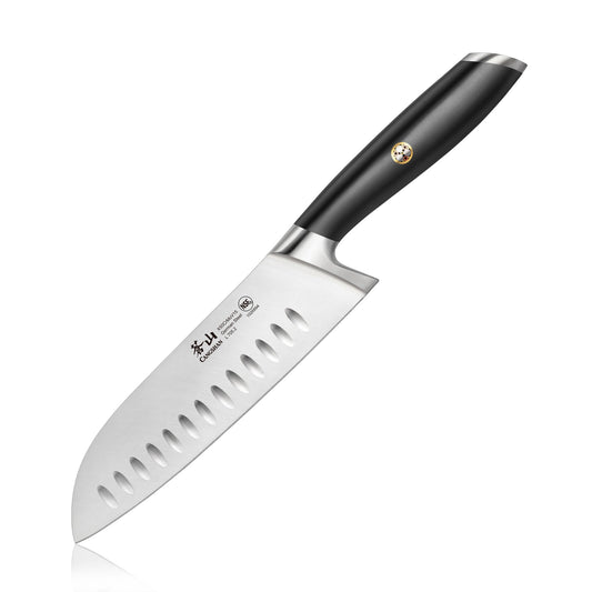 L Series 7-Inch Santoku Knife, Forged German Steel, Black, 1026894