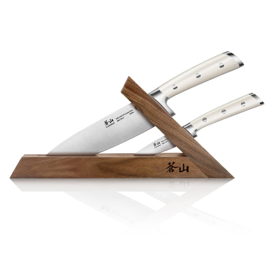 S1 Series 3-Piece TAI Knife Block Set, Forged German Steel, Walnut Block, 1026023