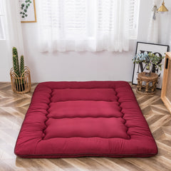 MAXYOYO Super thick Japanese Floor Futon Mattress, Burgundy