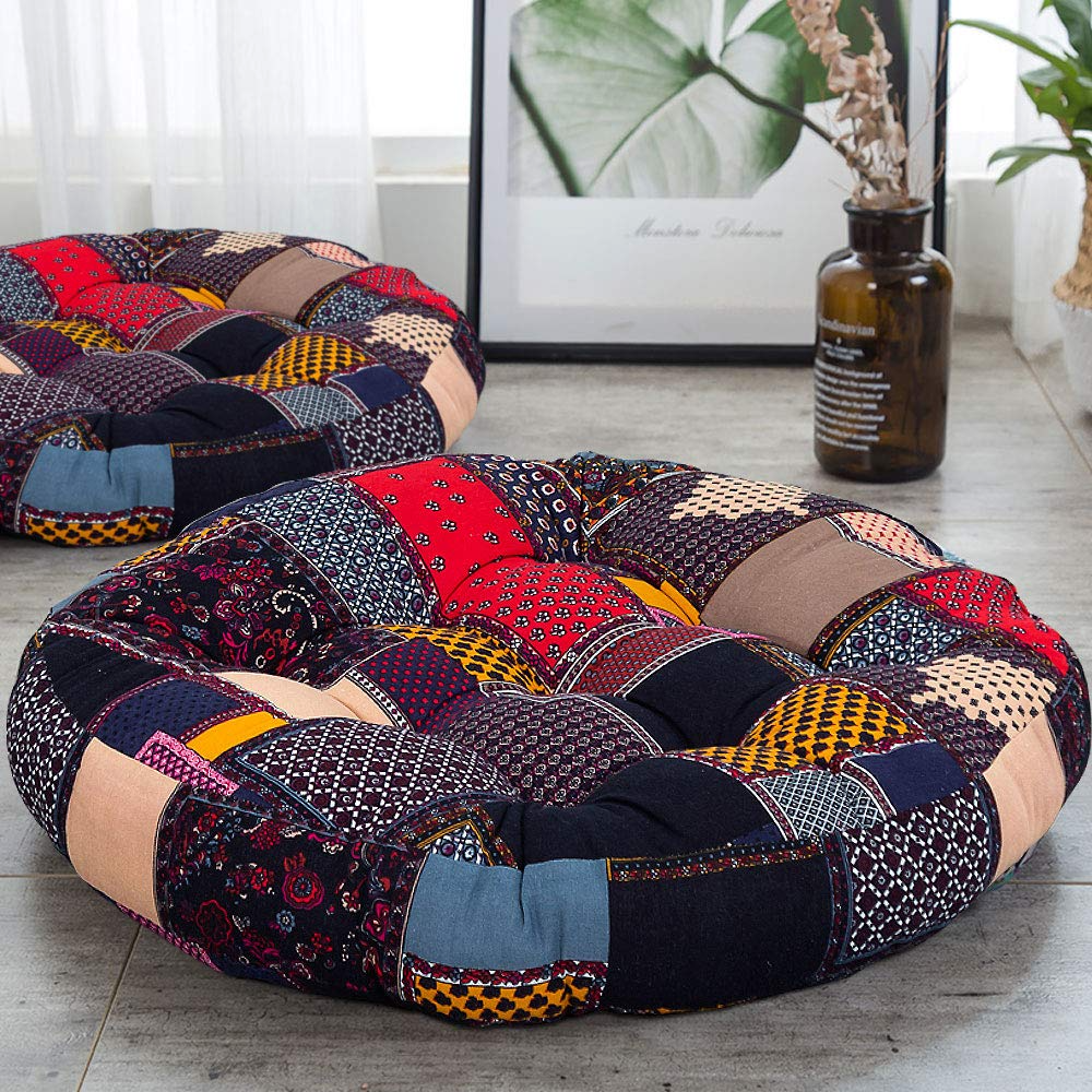 MAXYOYO Round Boho Floor Cushion, 22 Inch