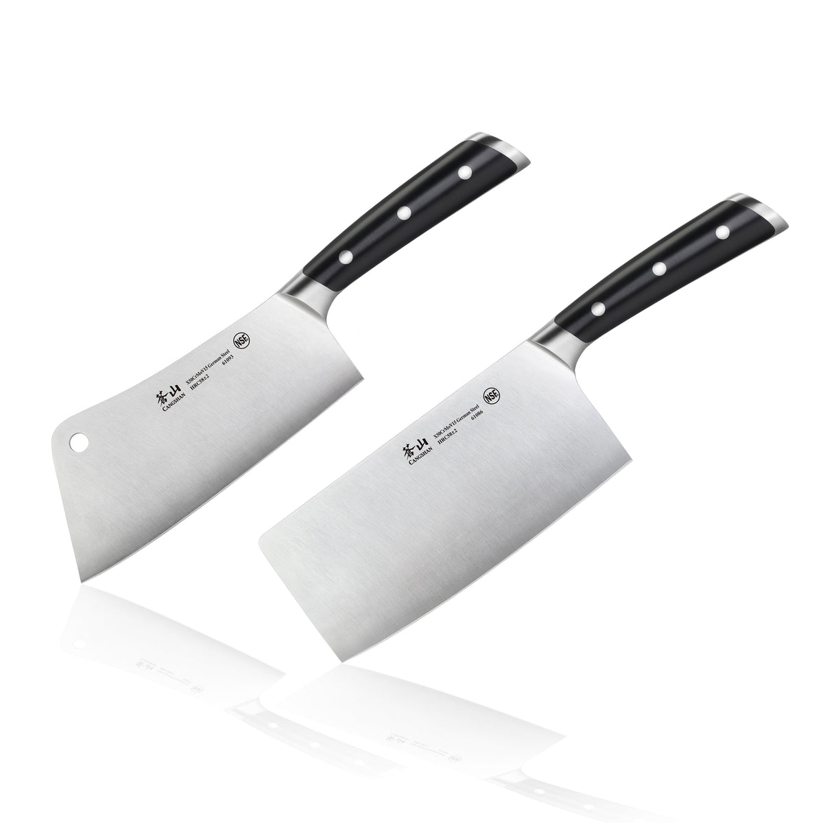 S & S1 Series 2-Piece Cleaver Knife Set, Forged German Steel