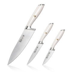 L1 Series 3-Piece Starter Knife Set, White, Forged German Steel, 1026924