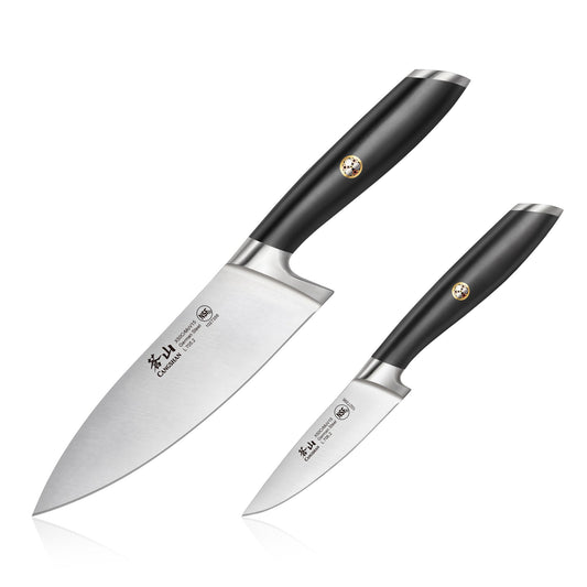 L Series 2-Piece Starter Knife Set, Forged German Steel, Black, 1027419