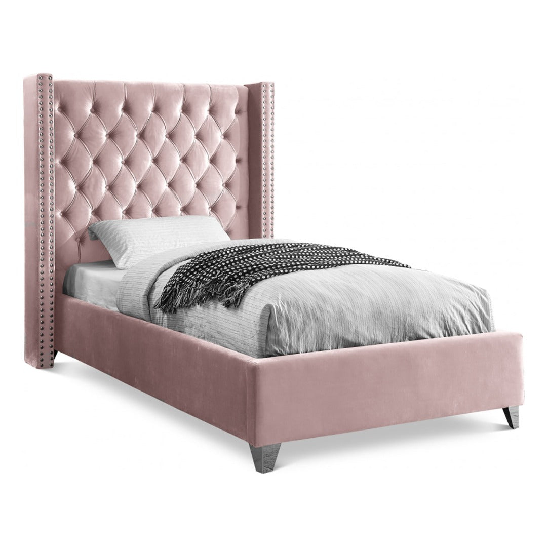 Aiden Velvet Twin Bed