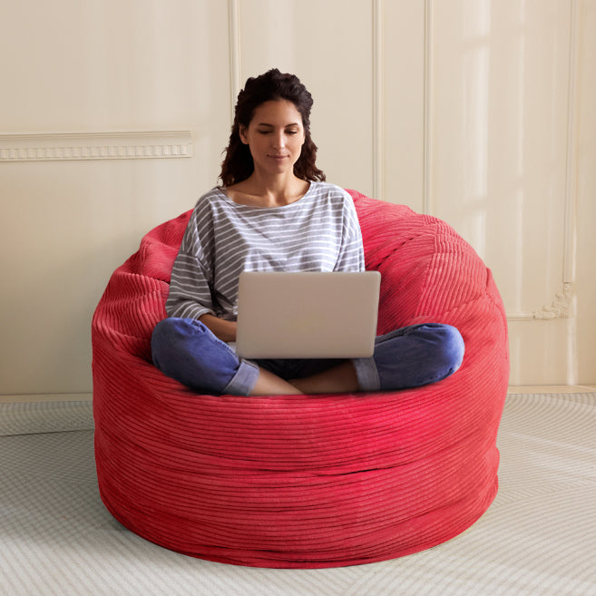 MAXYOYO Giant Bean Bag Chair Bed for Adults, Convertible Beanbag Folds from Lazy Chair to Floor Mattress Bed