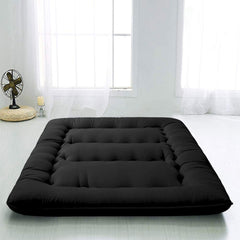 MAXYOYO Japanese Futon  floor Mattress, Twin-Queen size Futon Mattress, Black