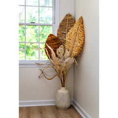 Handmade Natural Raffia Anahaw Leaf Shape