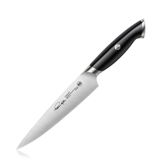 TKSC 7-Inch Utility Knife, Forged Swedish Powder Steel, Thomas Keller Signature Collection, Black, 1023848