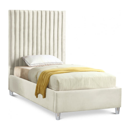 Candace Velvet Twin Bed