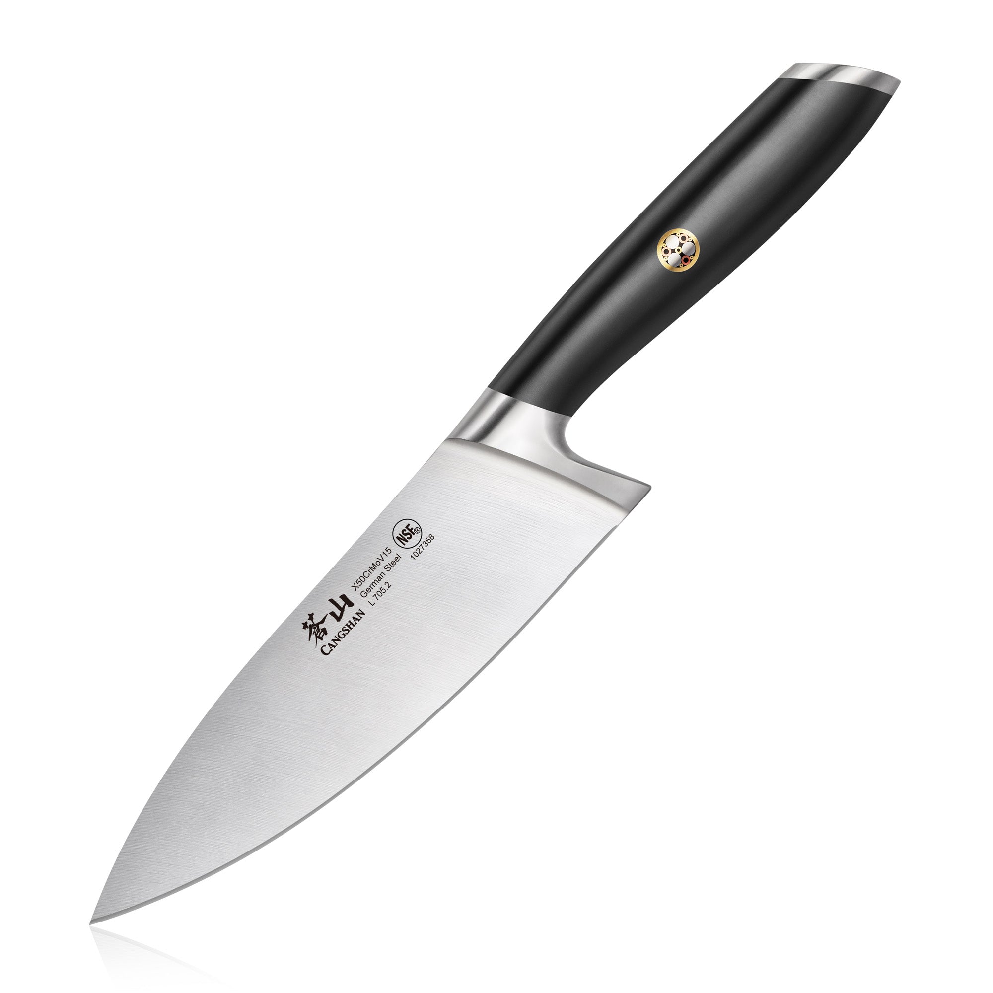 L Series 6-Inch Chef's Knife, Forged German Steel, Black, 1027358