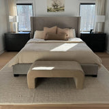 Lily 47" Chenille Accent Waterfall Bench