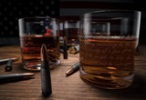 2nd Amendment American Flag Whiskey Glasses, Set of 4