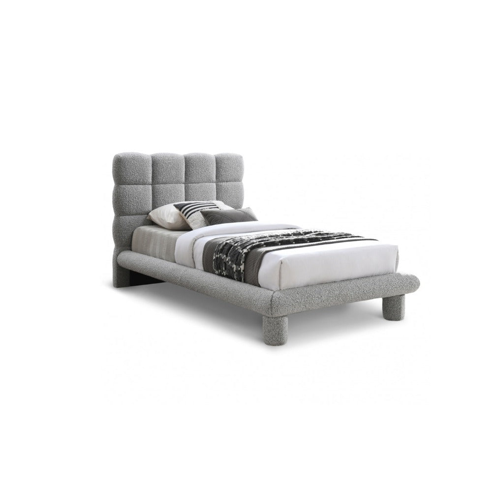 Deco Boucle Fabric Twin Bed