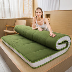 MAXYOYO Padded Japanese Floor Mattress, Green Foldable Roll Up Futon Mattress