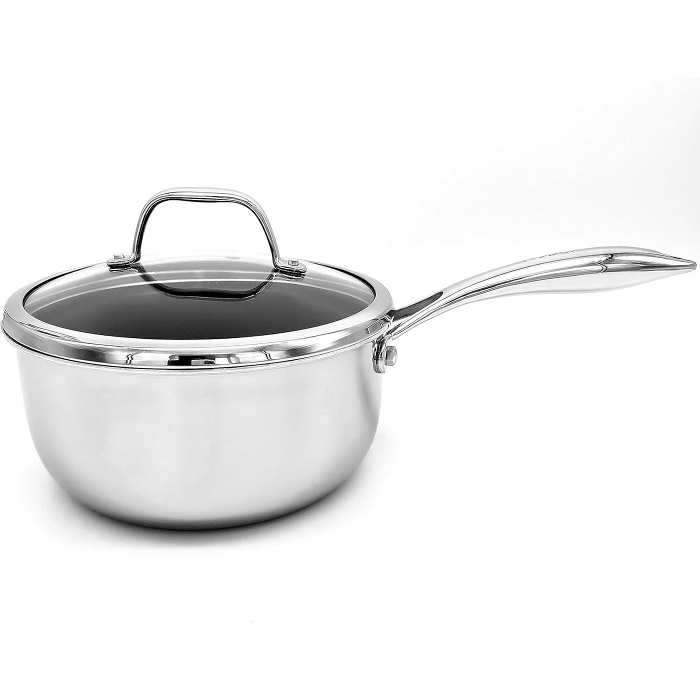 COOKSY Hexagon Surface Hybrid Stainless Steel Saucepan with Lid