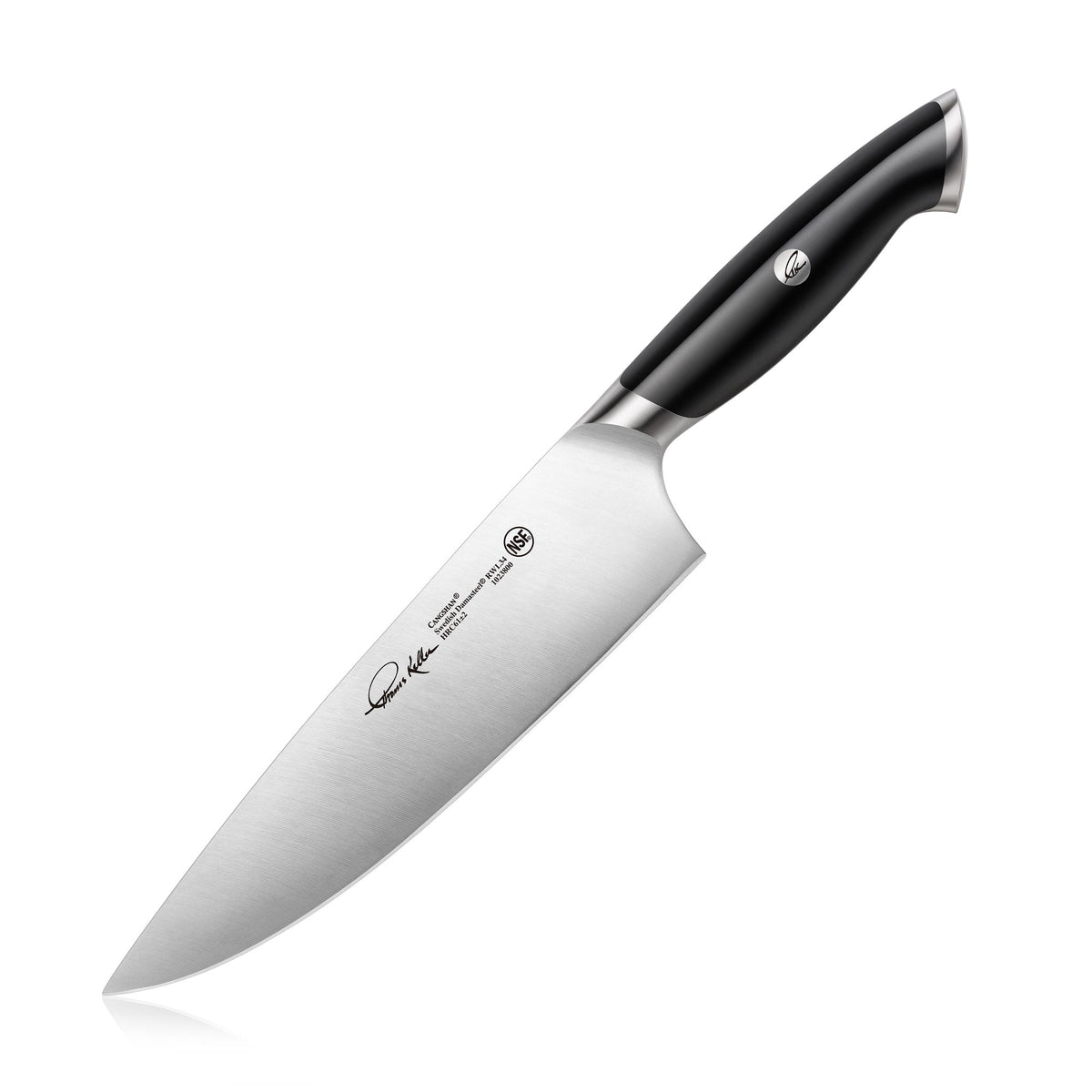 TKSC 8-Inch Chef's Knife, Forged Swedish Powder Steel, Thomas Keller Signature Collection, Black