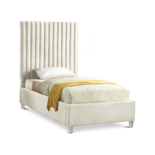 Candace Velvet Twin Bed