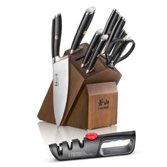 L Series 10-Piece Knife Block Set, Forged German Steel, Black, 1027440