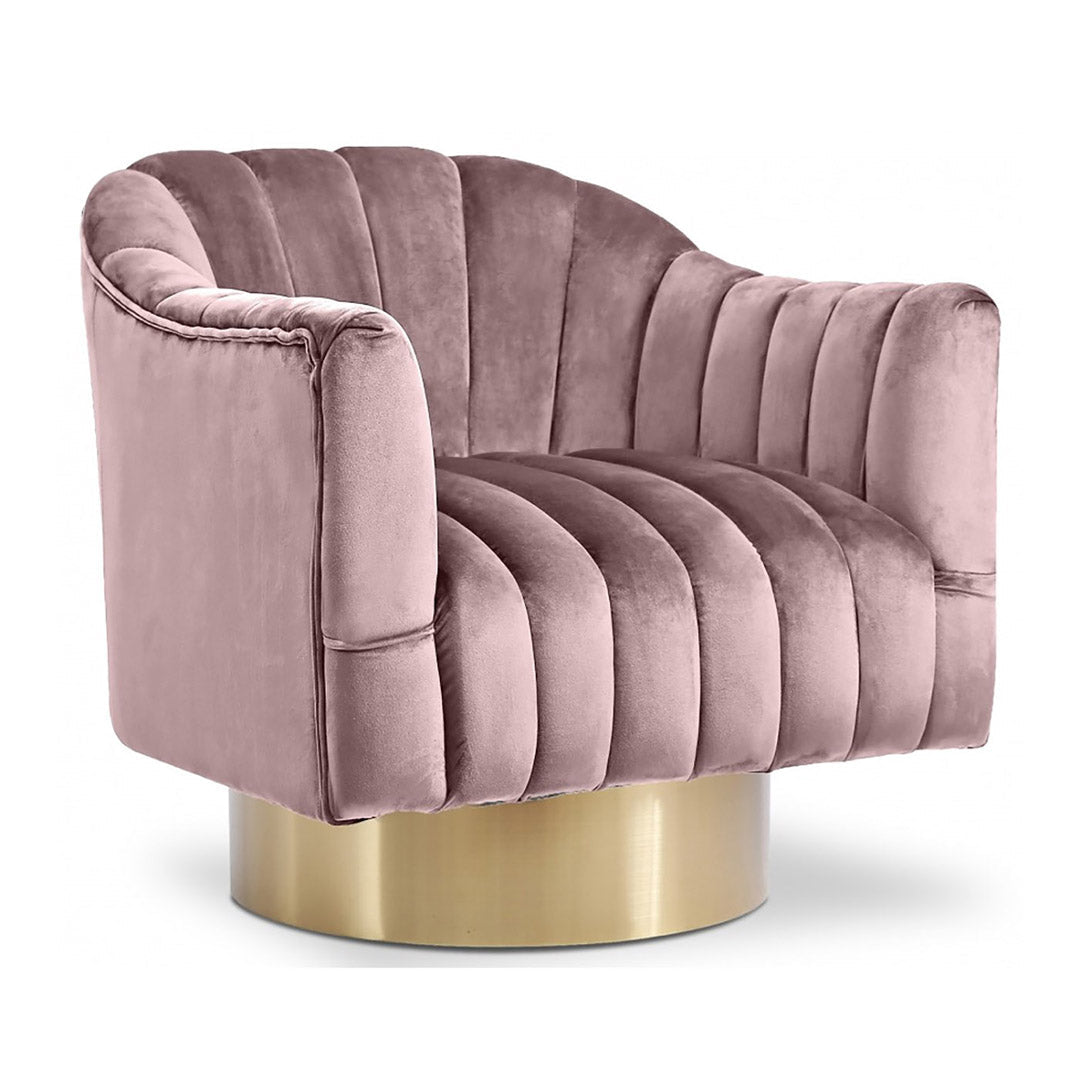 Farrah Velvet Swivel Chair