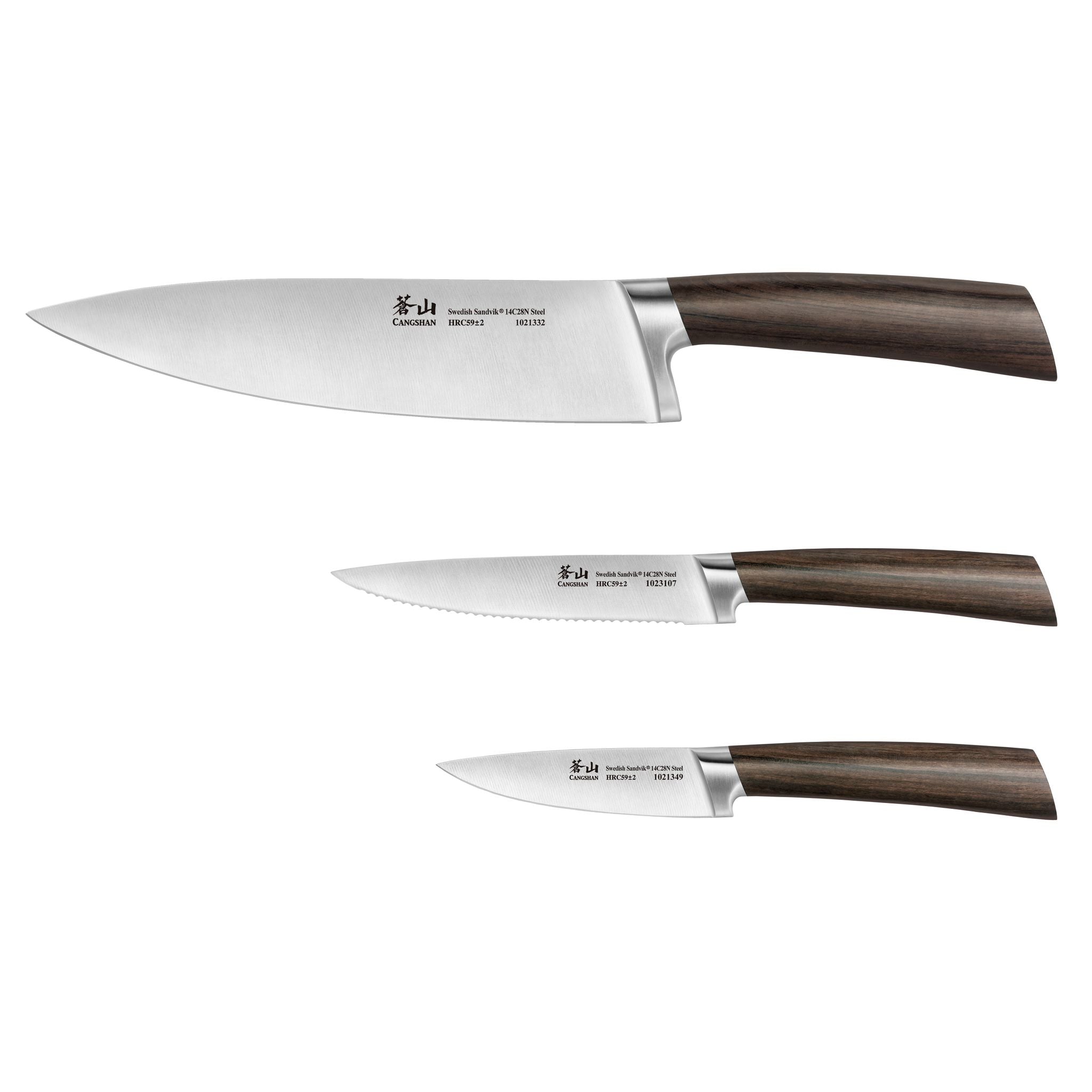 A Series 3-Piece Starter Knife Set, Forged Swedish Steel, 61901