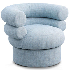 Valentina Linen Textured Fabric Swivel Accent Chair