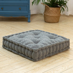 MAXYOYO Square Chenille Floor Pillow, Dark Grey, 20"x20"x5.5"