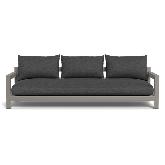 Pacific Aluminum 3 Seat Sofa (Aluminum Taupe / Panama Blanco / Batyline White)