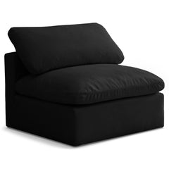 Plush Velvet Standard Comfort Modular Armless Chair