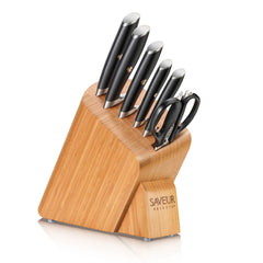 Saveur Selects 7-Piece Knife Block Set, Forged German Steel, 1026313