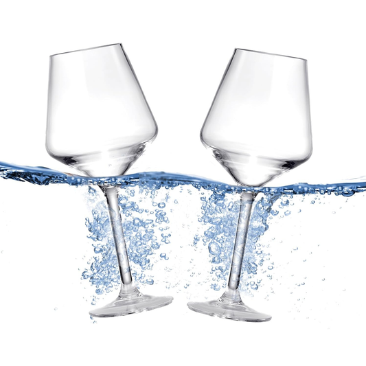 Unbreakable Stemmed Wine Glasses, Tritan Acrylic | Set of 2 (18oz)
