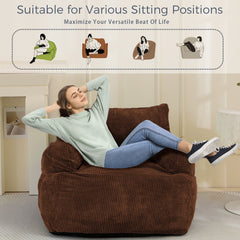 MAXYOYO Giant Bean Bag Chair, Stuffed Bean Bag Couch for Living Room, Coffee