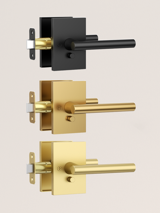 ZR08-097Z Champagne Bronze Door Levers, Heavy-Duty Feel & Modern Minimalist | Privacy, Passage, Dummy