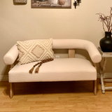 Maye 54" Modern Beige Upholstered Loveseat Sofa