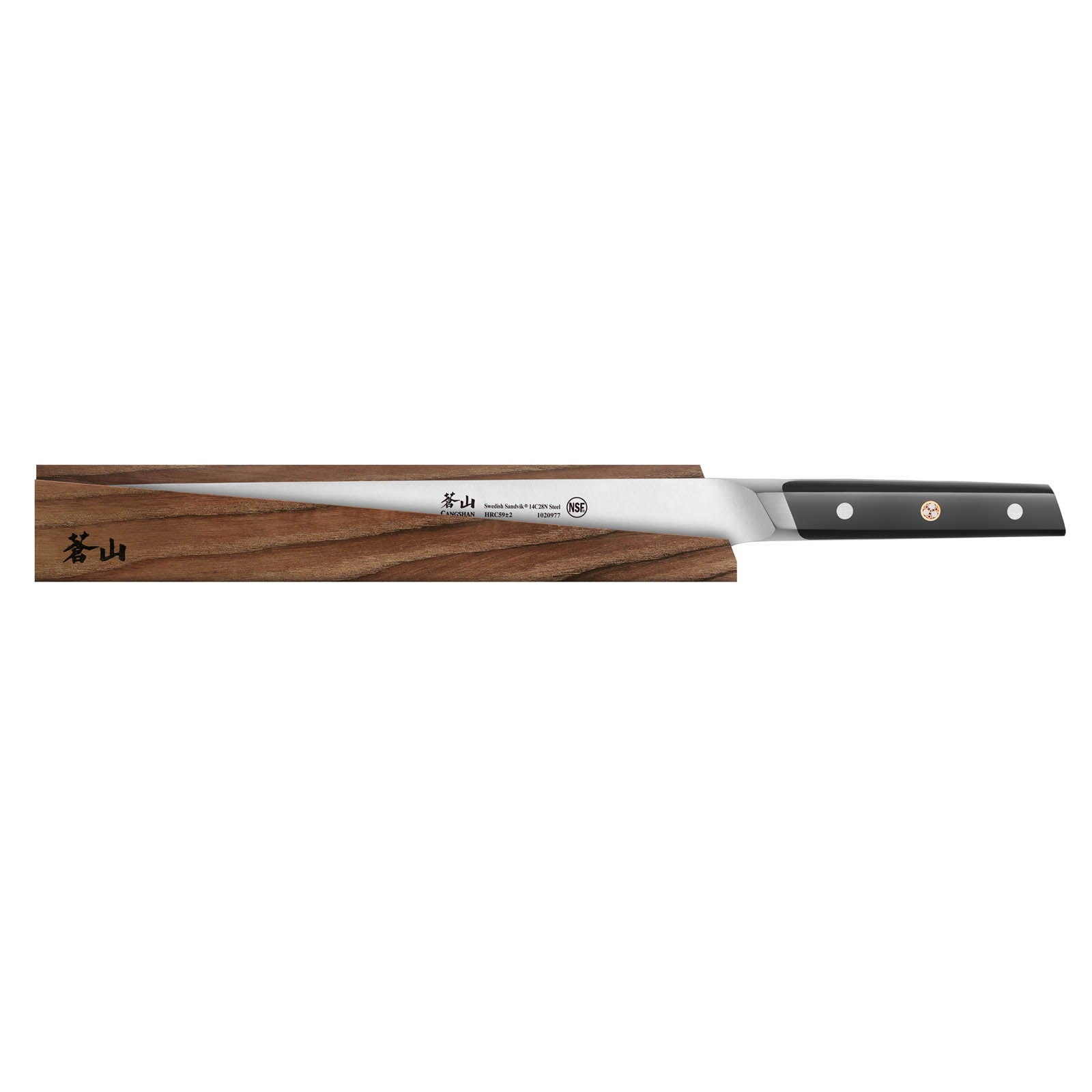 TC Series 10.25-Inch Bread Knife with Ash Wood Sheath, Forged Swedish 14C28N Steel, 1020984