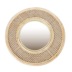 Kingston Round Caned Rattan Mirror