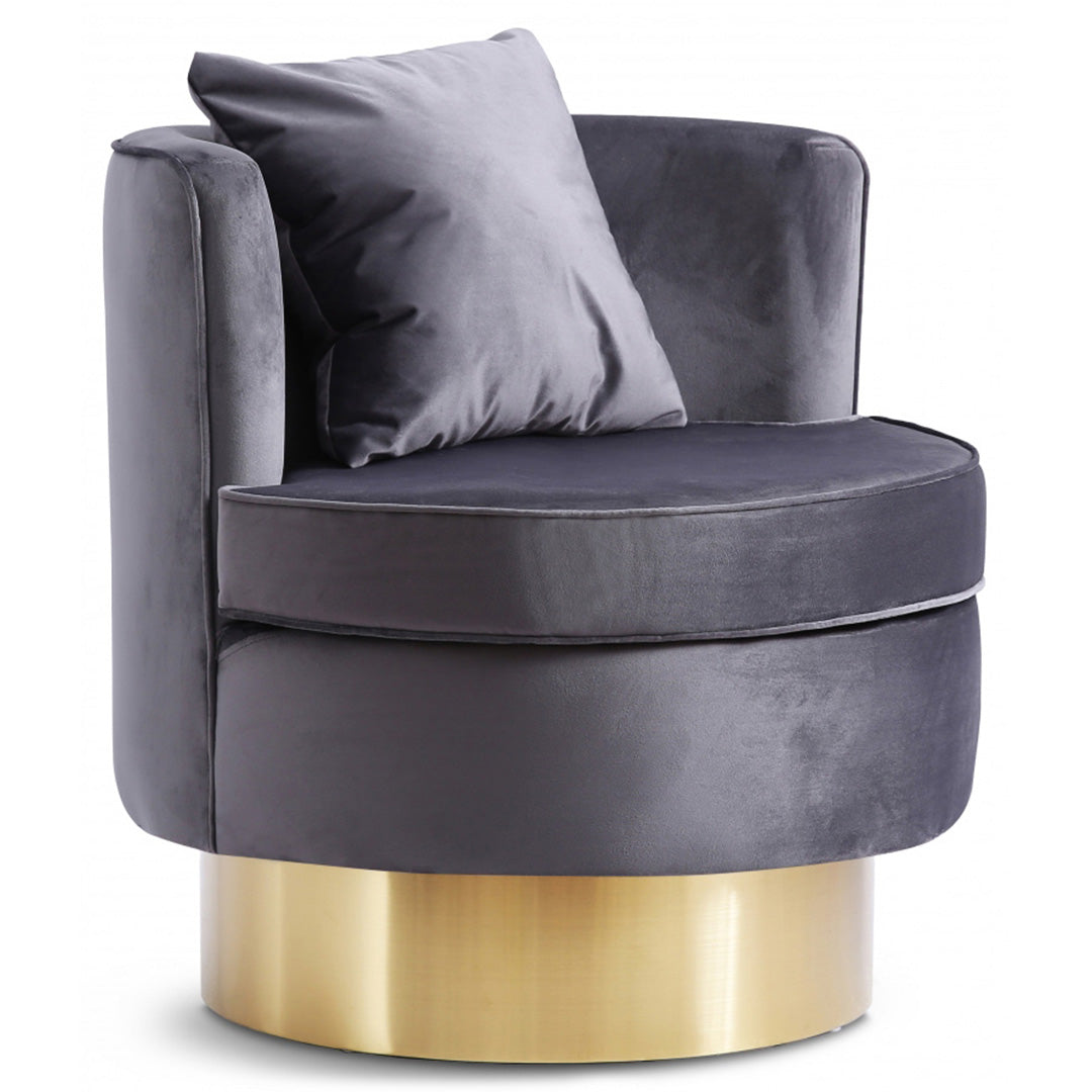 Kendra Velvet Swivel Accent Chair