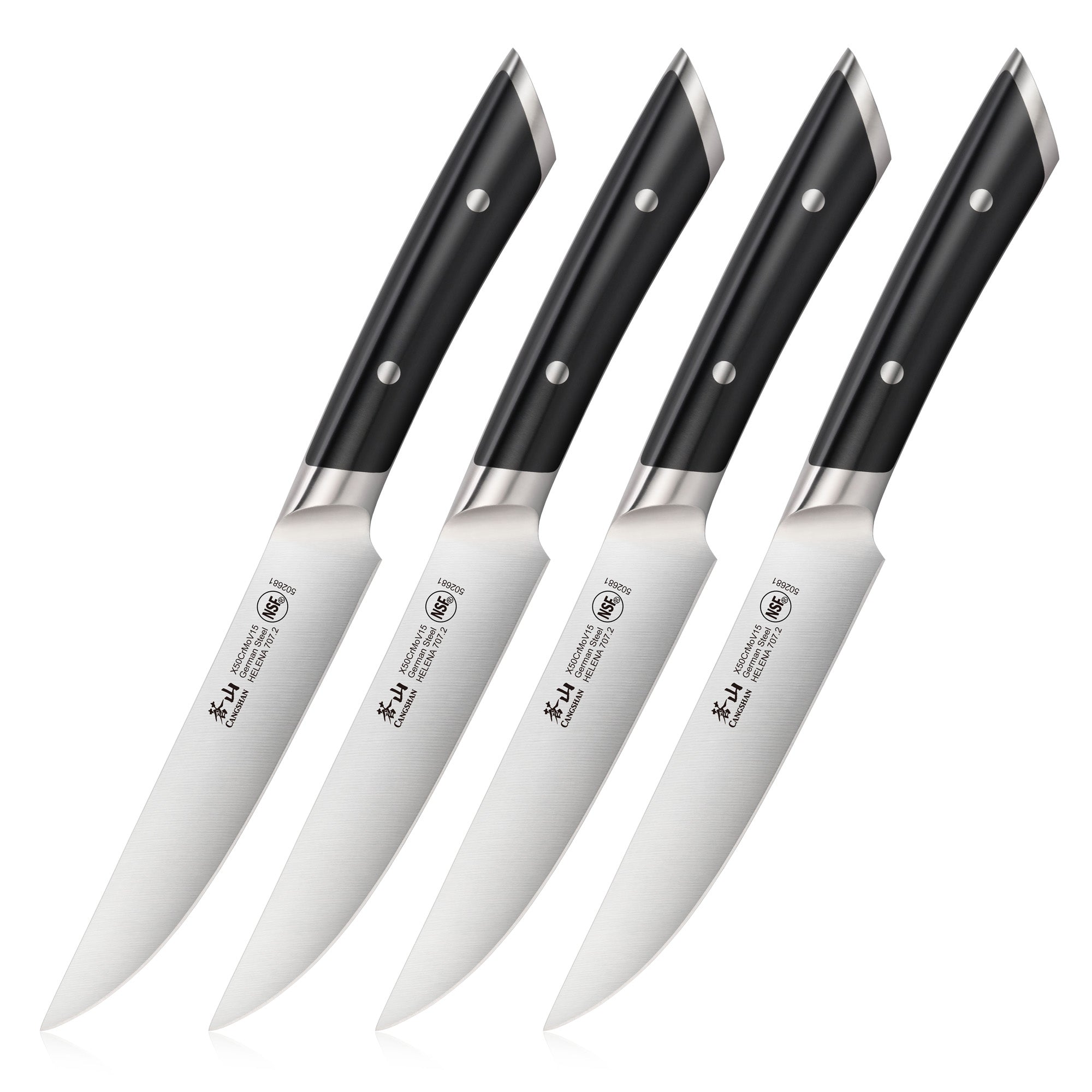 HELENA Series 4-Piece Fine-Edge Steak Knife Set, Forged German Steel