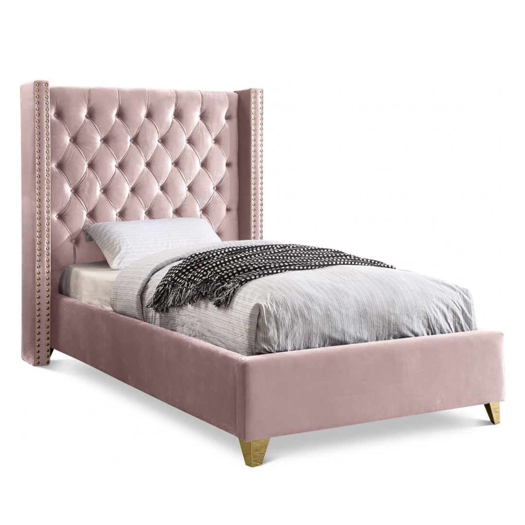 Barolo Velvet Twin Bed