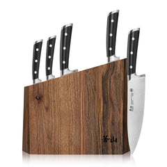 TS Series 6-Piece Knife Block Set, Forged Swedish 14C28N Steel, Walnut Block, 1024876