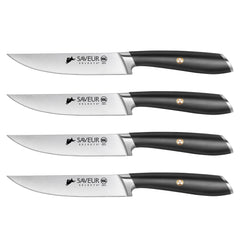 Saveur Selects 4-Piece Fine Edge Steak Knife Set, Forged German Steel, 1026269