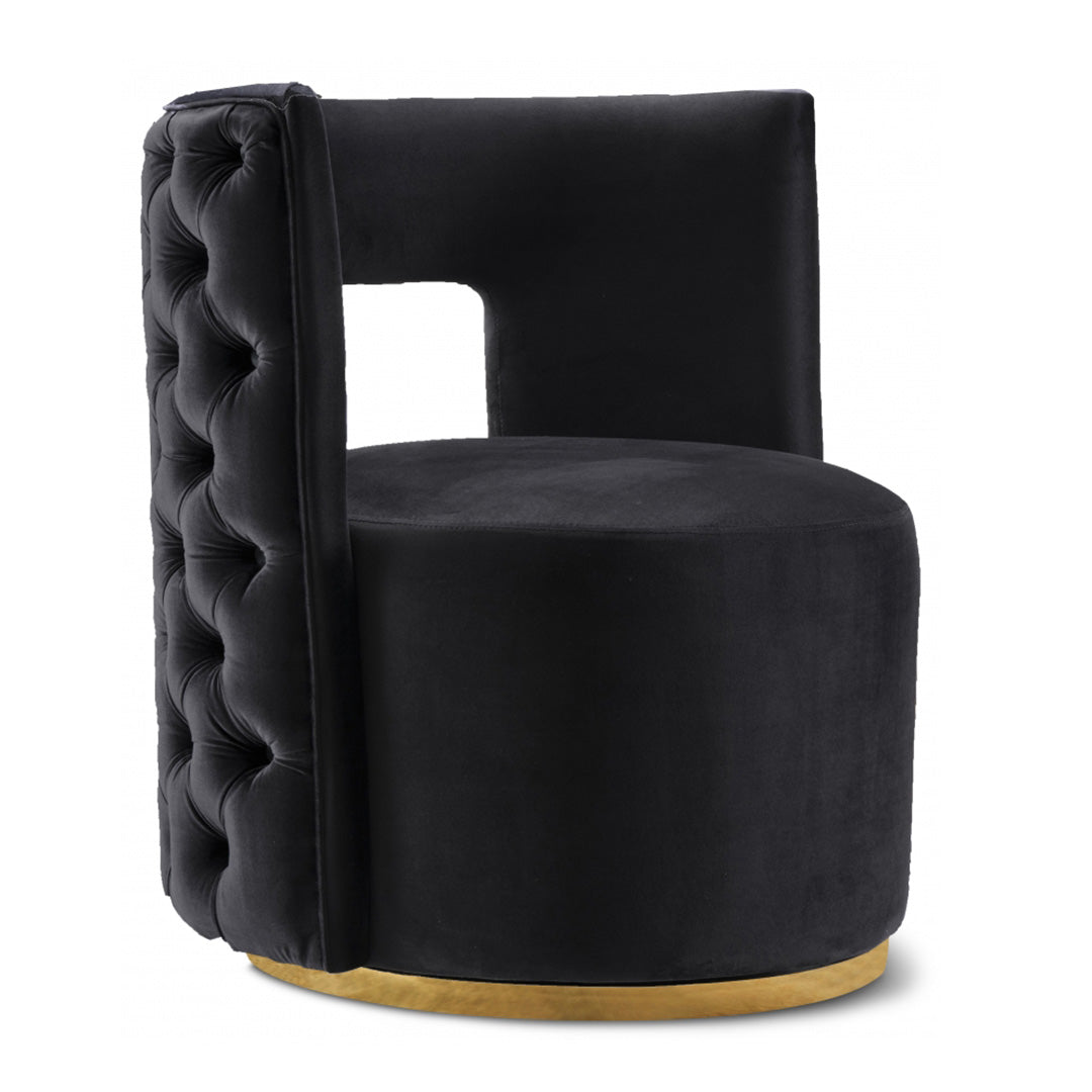 Theo Velvet Swivel Accent Chair