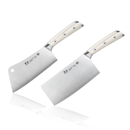 S & S1 Series 2-Piece Cleaver Knife Set, Forged German Steel