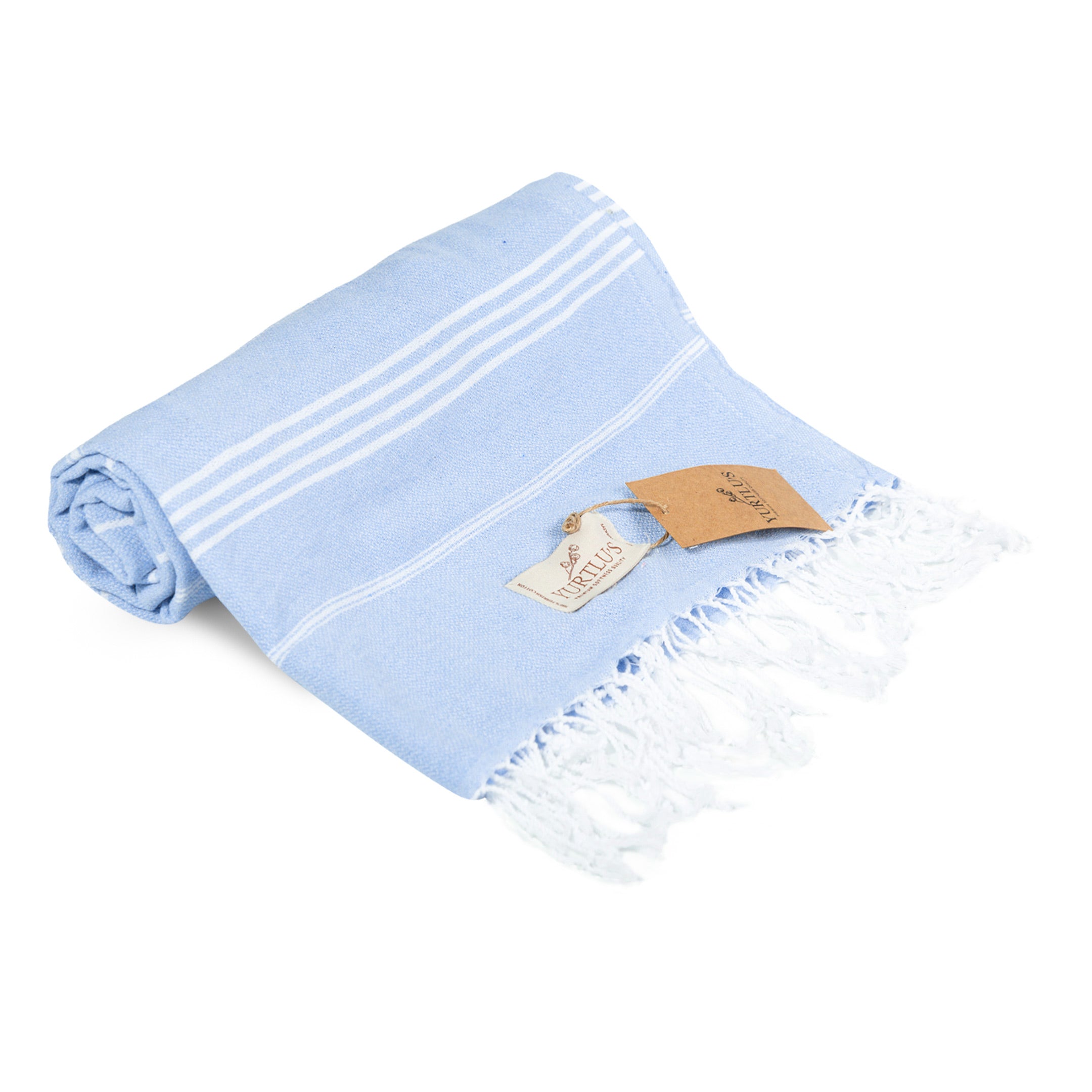 YURTLU’S Minimalist Series Premium Turkish Towel – Soft Blue