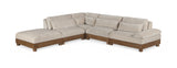 Turin - Chenille Fabric Upholstered Modular Sectional - Taupe