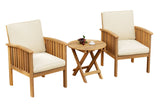 URVON Patio Chair Sets with Foldable Table