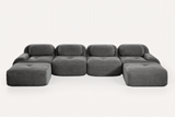 MIA 152'' 4-Seater Sofa with 2 Ottomans