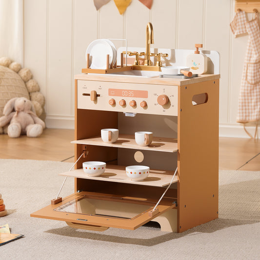ROBUD Wooden Caramel Dishwasher